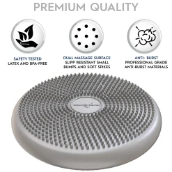 Educators Resource Bouncyband Big Wiggle Seat Sensory Cushion, Silver - Active Sitting for Kids* Sensory & Fidget Toys