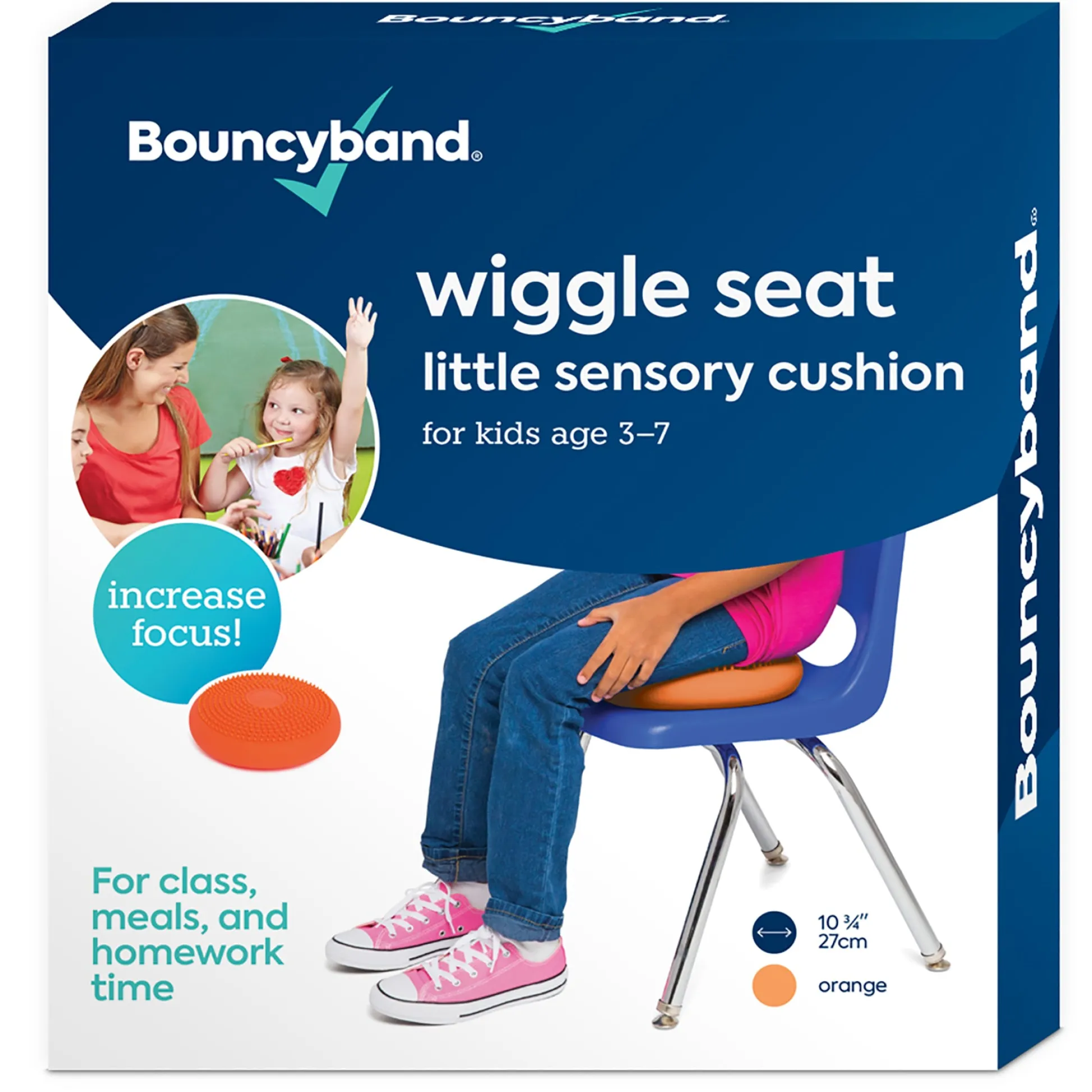 Educators Resource Bouncyband Little Wiggle Seat Sensory Cushion, Vibrant Orange* Preschool Education Toys & Activities