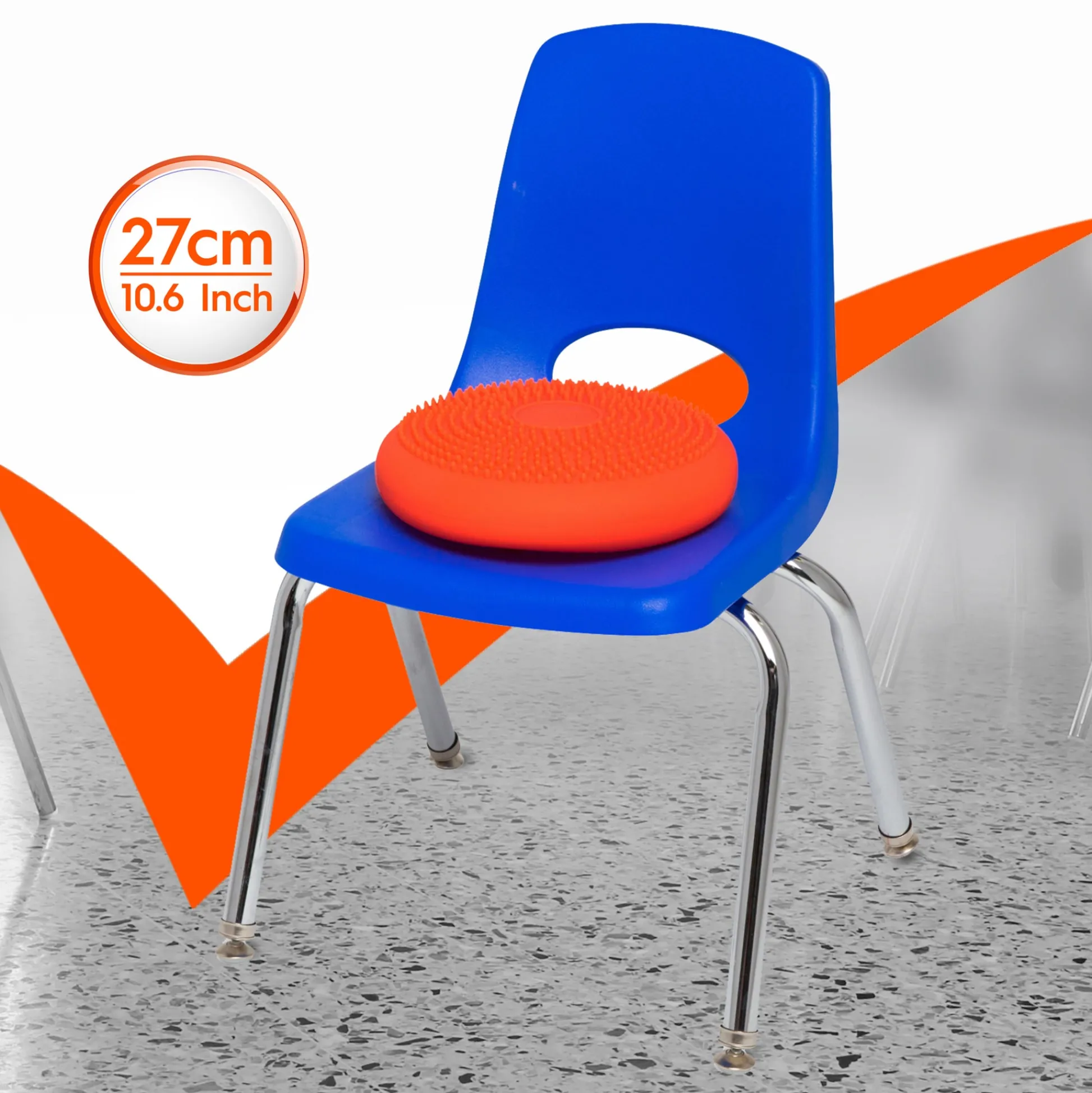 Educators Resource Bouncyband Little Wiggle Seat Sensory Cushion, Vibrant Orange* Preschool Education Toys & Activities