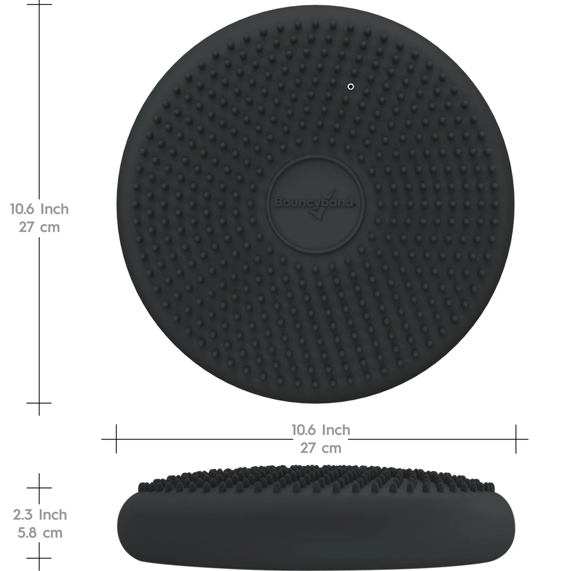 Educators Resource Bouncyband Little Wiggle Seat Sensory Cushion - Dark Gray* Preschool Education Toys & Activities