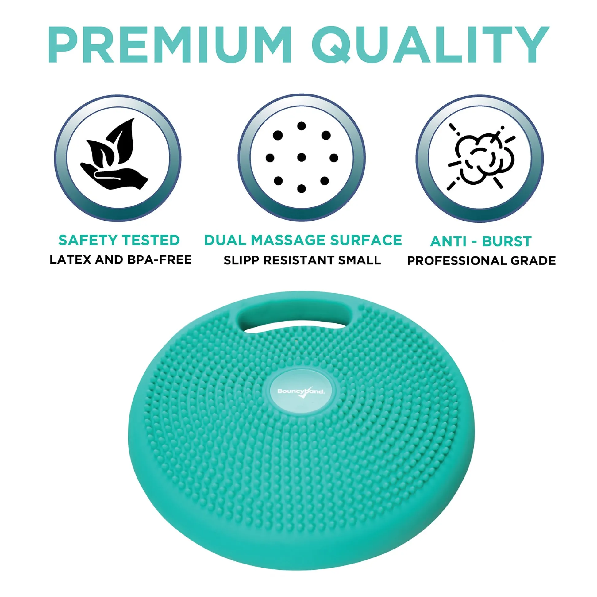 Educators Resource Bouncyband Portable Wiggle Seat Sensory Cushion, Energizing Green* Sensory & Fidget Toys