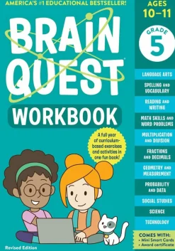 Readerlink Distribution Services Brain Quest Grade 5 Workbook - Revised Edition*Kids Reading, Writing & Speech|Kids Books