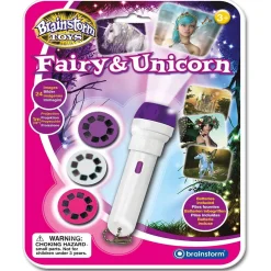 Flat River Group Brainstorm Toys Fairy and Unicorn Flashlight Projector - Magical Imagery - White/Purple* Electronics