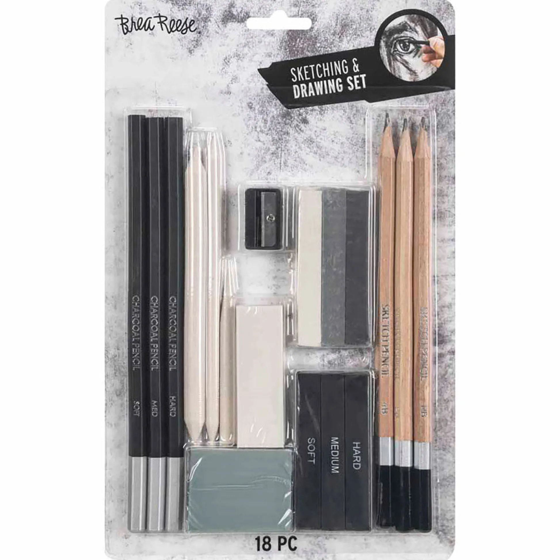 Flat River Group Brea Reese Beginners Sketch & Draw Set - 18pc Art Kit* Drawing, Color & Painting