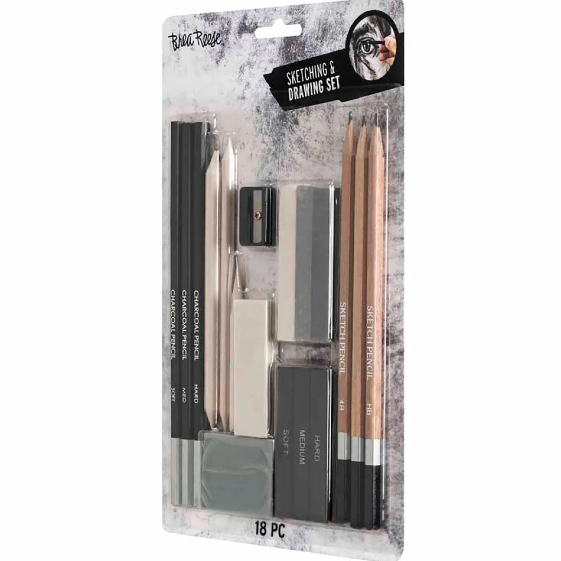 Flat River Group Brea Reese Beginners Sketch & Draw Set - 18pc Art Kit* Drawing, Color & Painting