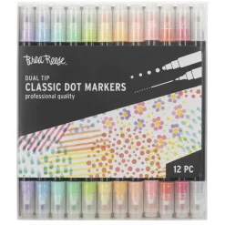 Flat River Group Brea Reese Classic Dual-Tip Dot Markers - 12 Pack with 24 Vibrant Colors* Drawing, Color & Painting