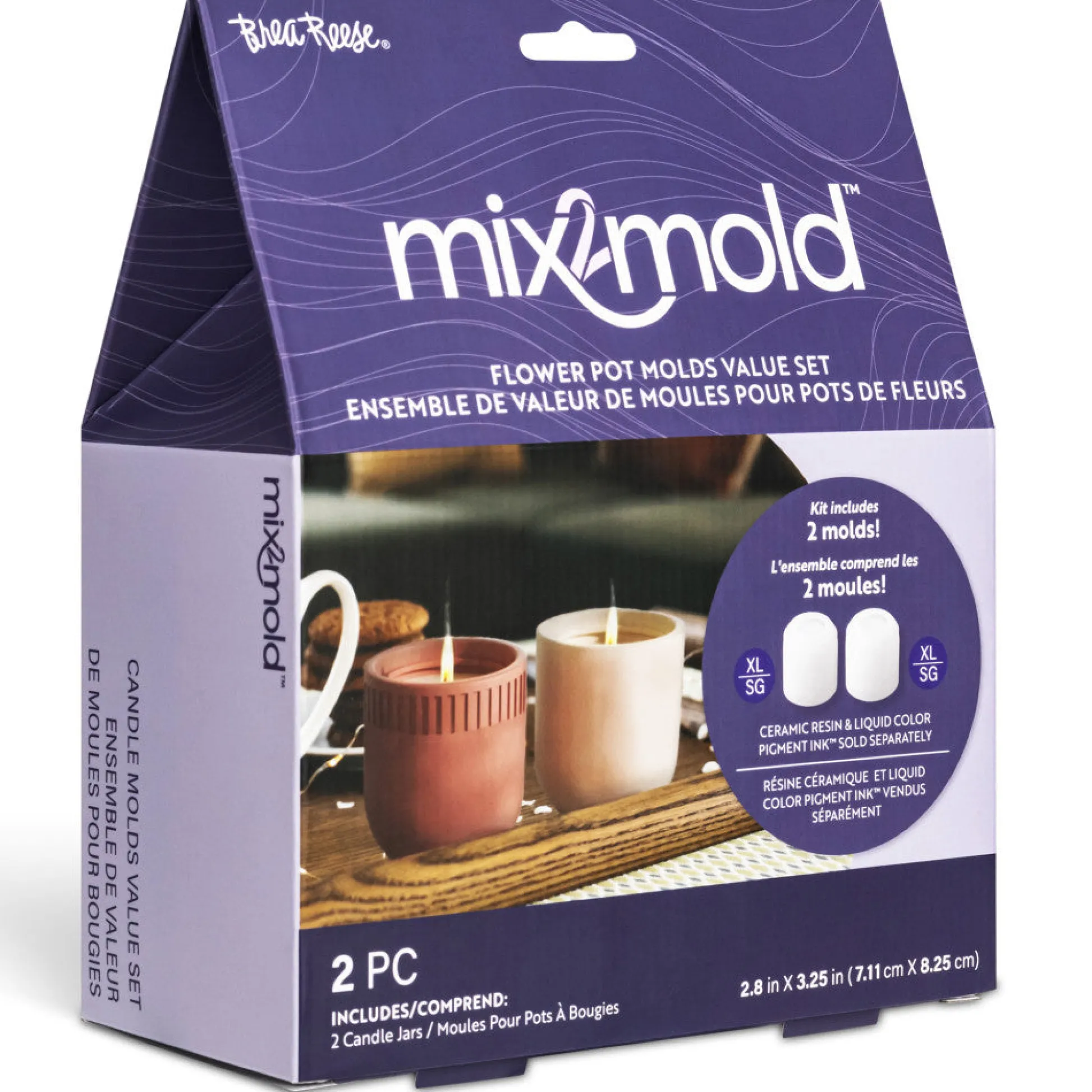 Flat River Group Brea Reese Mix2Mold Candle Holder Set - 2 Silicone Molds* Crafts & Activities