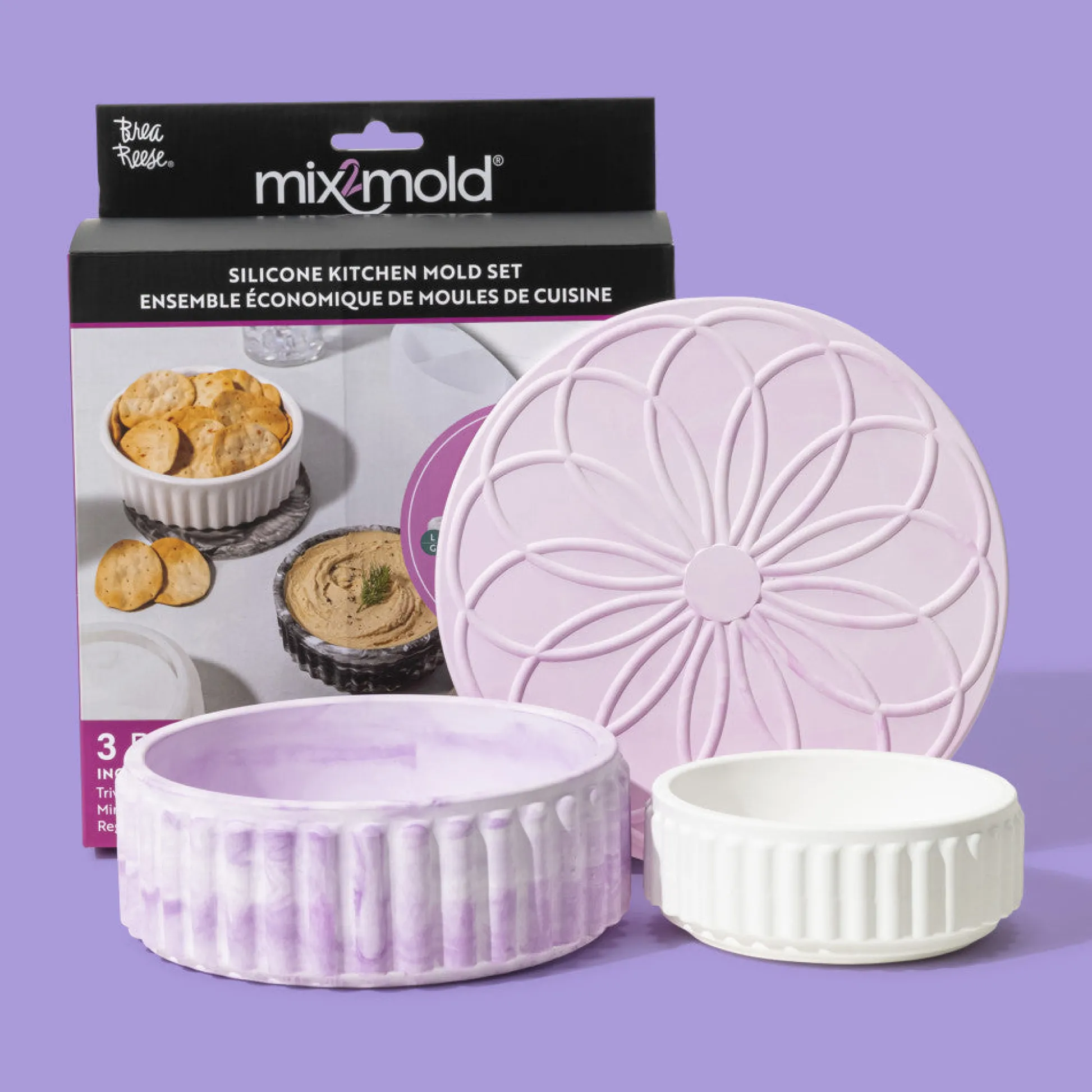 Flat River Group Brea Reese Mix2Mold: Colorful Kitchen Creations Silicone Molds Set - 3pc* Crafts & Activities