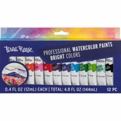 Flat River Group Brea Reese Professional Watercolor Brights Set - 12 Vibrant Color Tubes* Drawing, Color & Painting