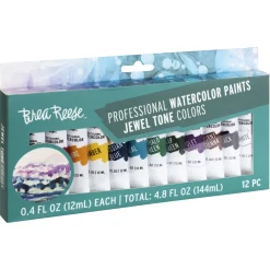 Flat River Group Brea Reese Professional Watercolor Set - Jewel Tones, 12 Vibrant Tubes* Drawing, Color & Painting