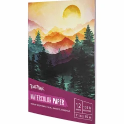 Flat River Group Brea Reese Watercolor Paper Pad, 50 Sheets, 11x15 Inches, 105lb, Acid-Free* Drawing, Color & Painting