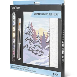 Flat River Group Brea Reese Winter Wonderland Acrylic Paint-by-Number Kit* Drawing, Color & Painting