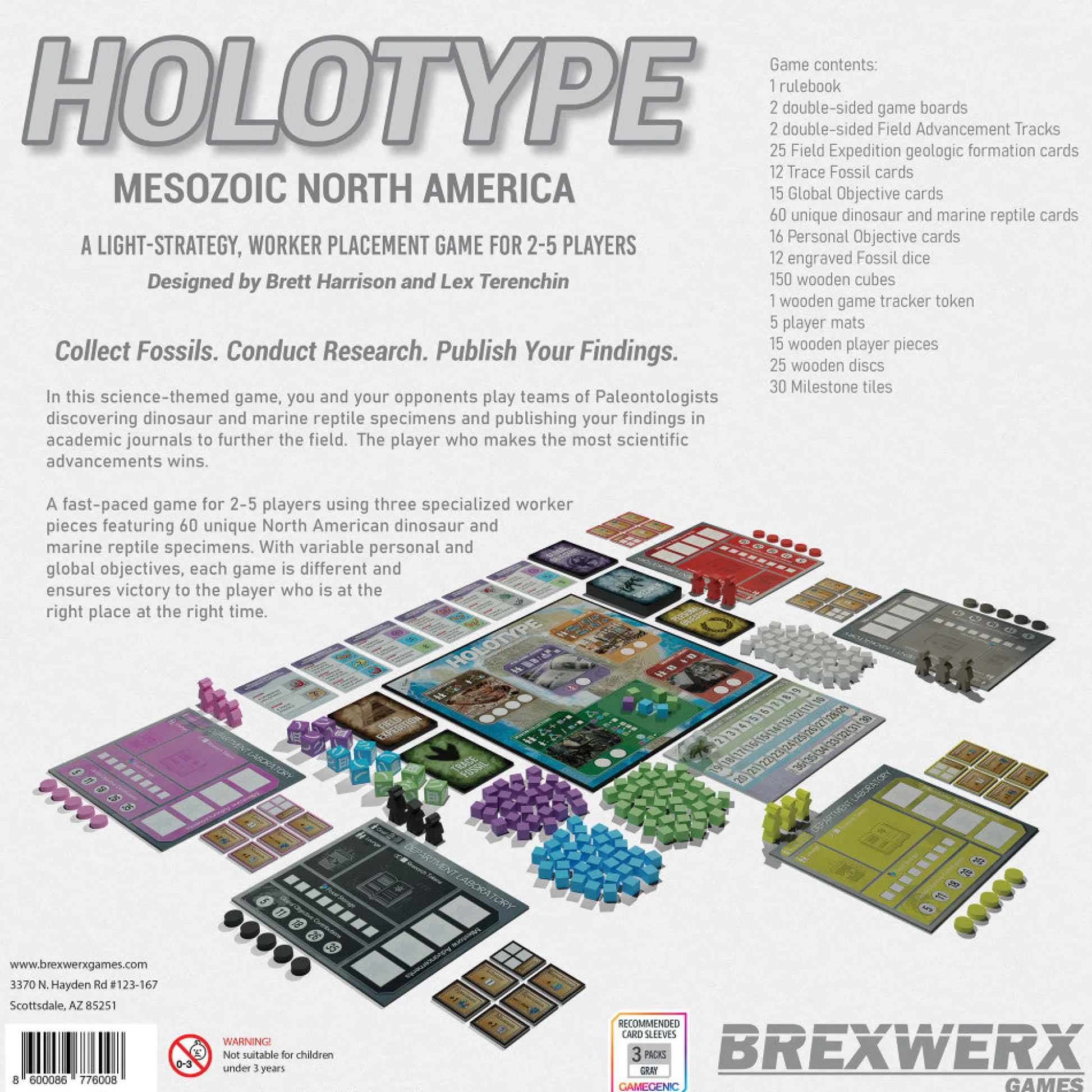 Flat River Group Brexwerx Games: Holotype: Mesozoic North America - Strategic Paleontology Board Game* Board Games|Role-Playing Games