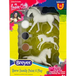 Flat River Group Breyer Stablemates Horse Family Painting Kit - 1:32 Scale, 3 Piece Set* Drawing, Color & Painting