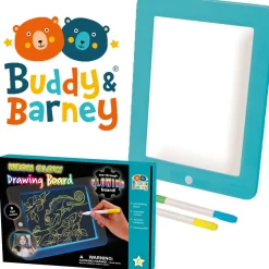 Flat River Group Buddy & Barney Artistic Neon Glow Drawing Board Kit* Drawing, Color & Painting