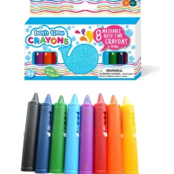 Flat River Group Buddy & Barney Color Magic Bath Time Crayons - 8 Vibrant Washable Crayons* Drawing, Color & Painting
