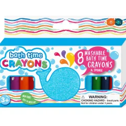 Flat River Group Buddy & Barney Color Magic Bath Time Crayons - 8 Vibrant Washable Crayons* Drawing, Color & Painting