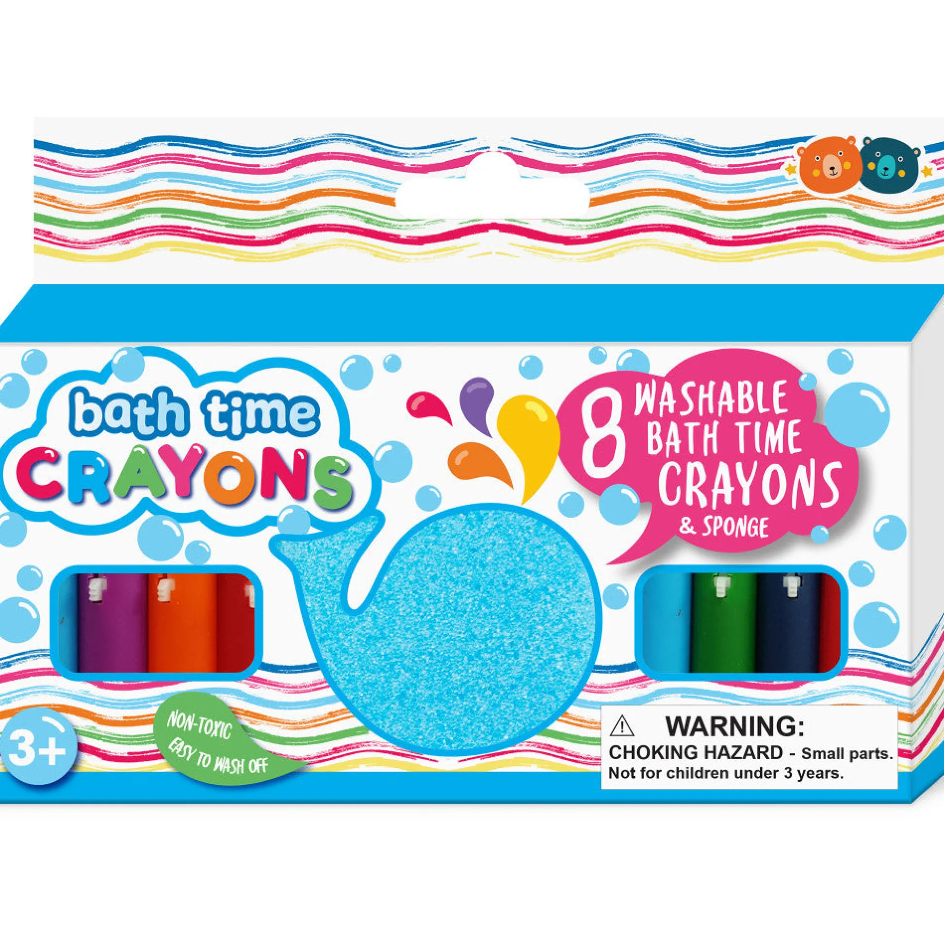 Flat River Group Buddy & Barney Color Magic Bath Time Crayons - 8 Vibrant Washable Crayons* Drawing, Color & Painting
