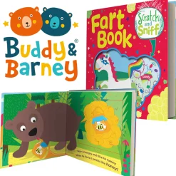 Flat River Group Buddy & Barney Scratch & Sniff Fart Book – Award-Winning Series*Kids Kids Books|Coloring Books & Activity Books
