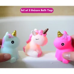 Flat River Group Buddy & Barney Unicorn Bath Time Fun - 3 Piece Light-Up Toy Set* Bath Toys
