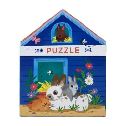 AreYouGame Bunny House Puzzle - Whimsical 50 pc Jigsaw* Puzzles