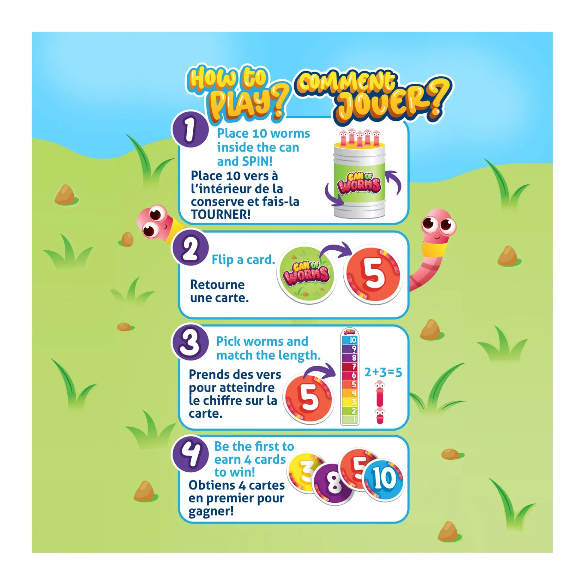 AreYouGame Can of Worms Family Memory Game* Family & Entertainments Games