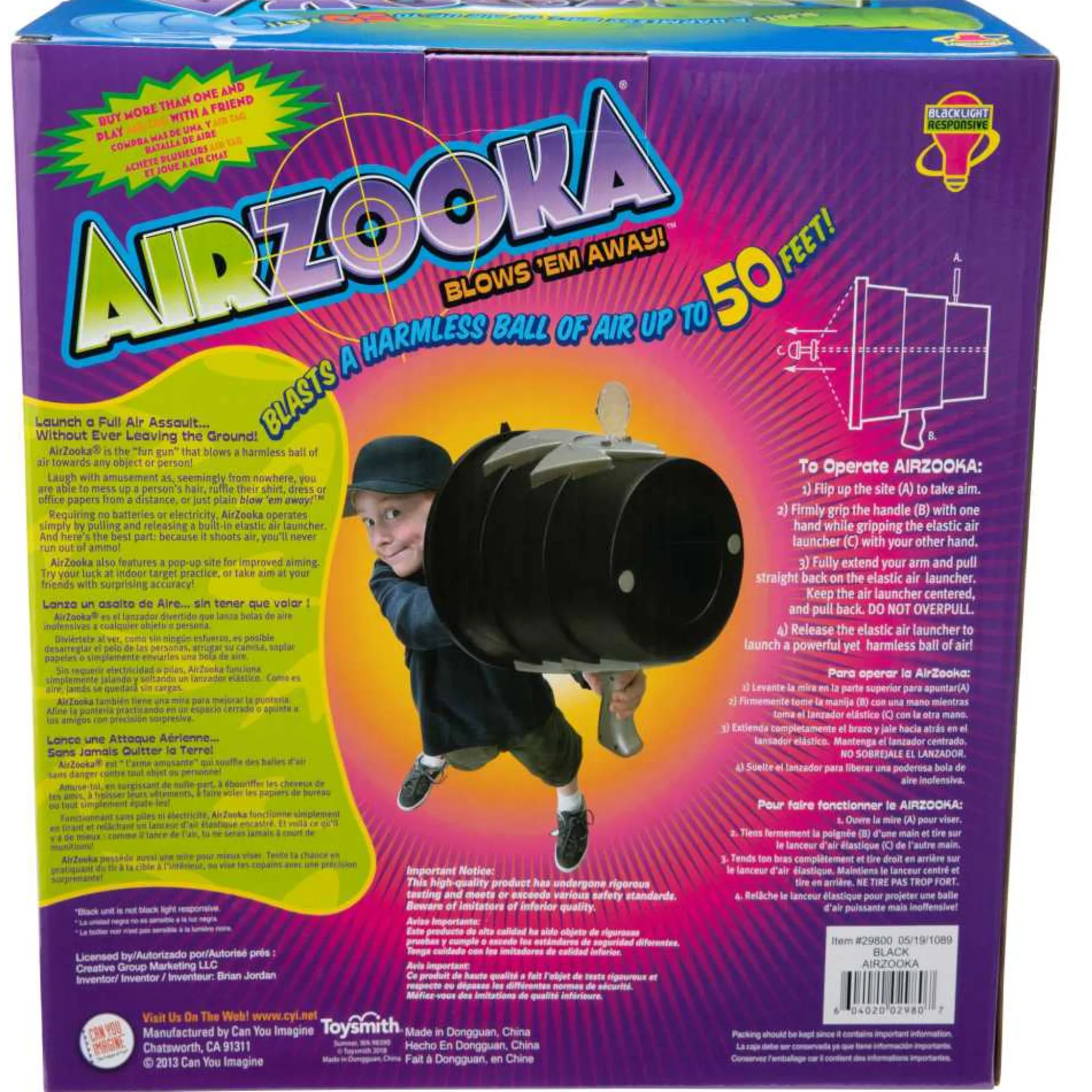 Flat River Group Can You Imagine Airzooka Air Shooter, Black* Nerf & Toy Blasters|Nerf & Toy Blasters