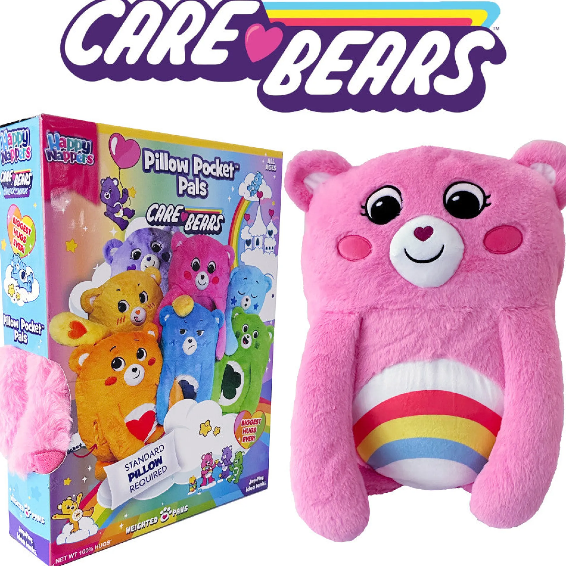 Flat River Group Care Bears Cheer Bear Happy Nappers Pillow Pals - Soft Plush* Social & Emotional Skills|Stuffed Animals