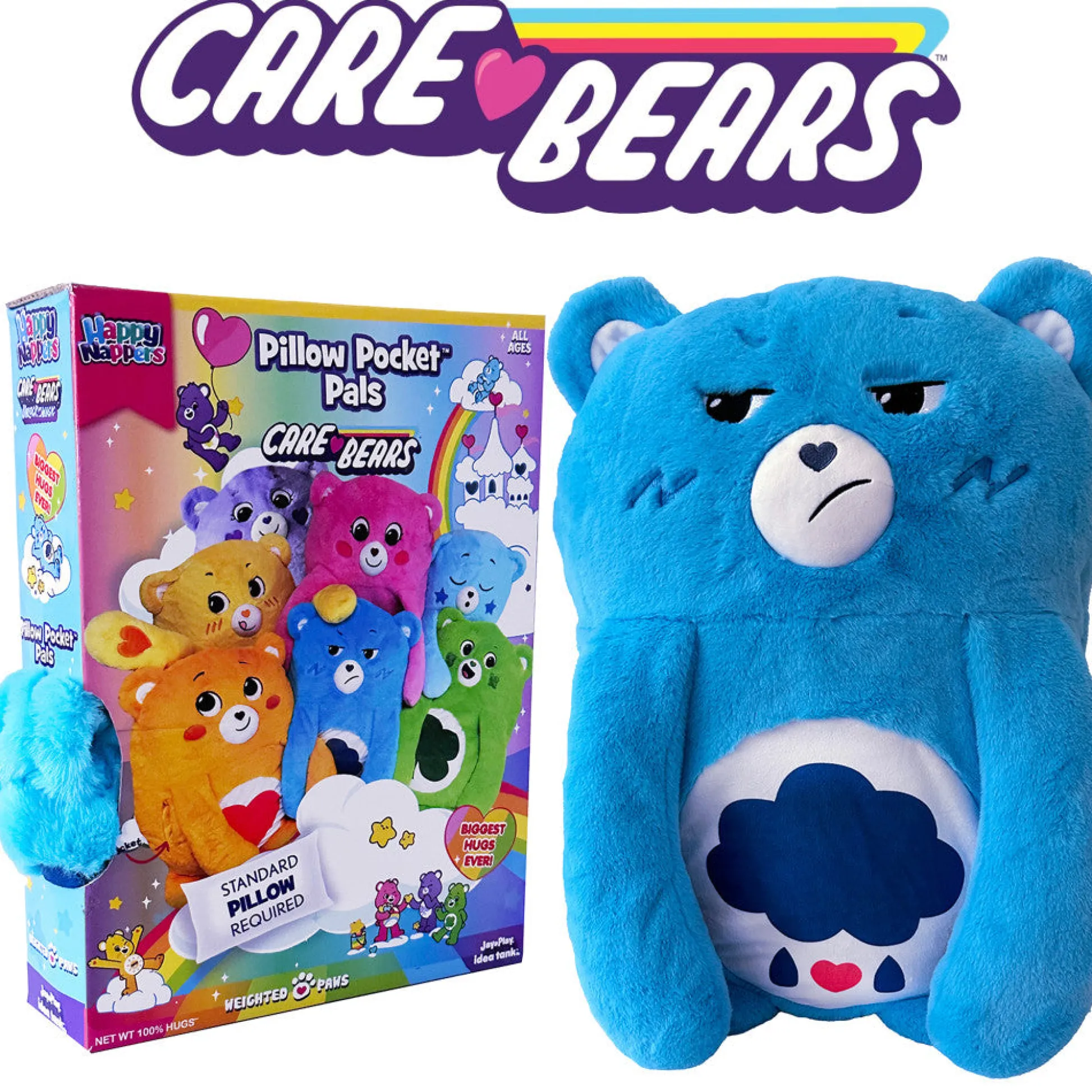 Flat River Group Care Bears Grumpy Bear Happy Nappers Pillow Pocket Pal* Stuffed Animals|Stuffed Animals & Plush Toys