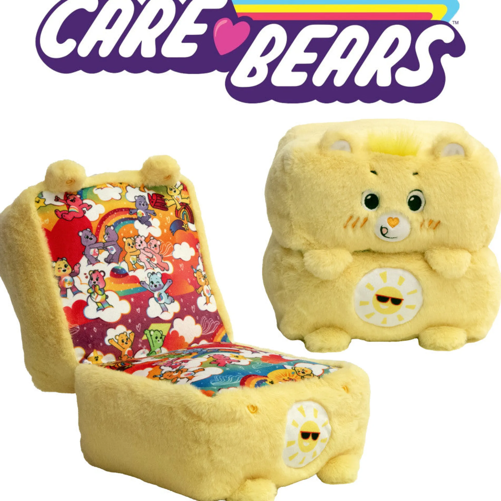 Flat River Group Care Bears Happy Nappers Funshine Bear 10-inch Pop N' Play Cube* Stuffed Animals|Stuffed Animals & Plush Toys