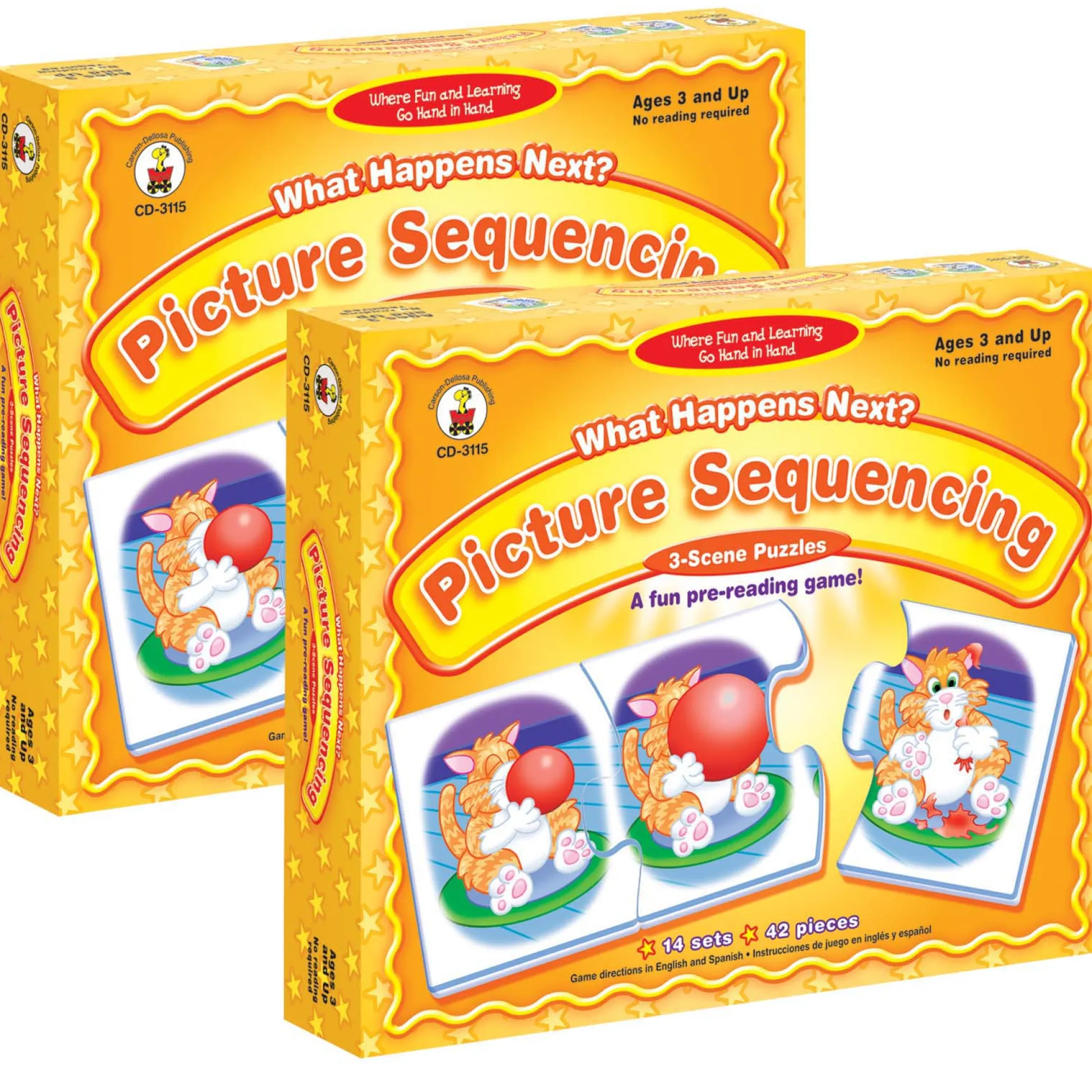 Educators Resource Carson Dellosa Education - What Happens Next? Picture Sequencing Game, Grade PK-K, Pack of 2* Preschool Education Toys & Activities