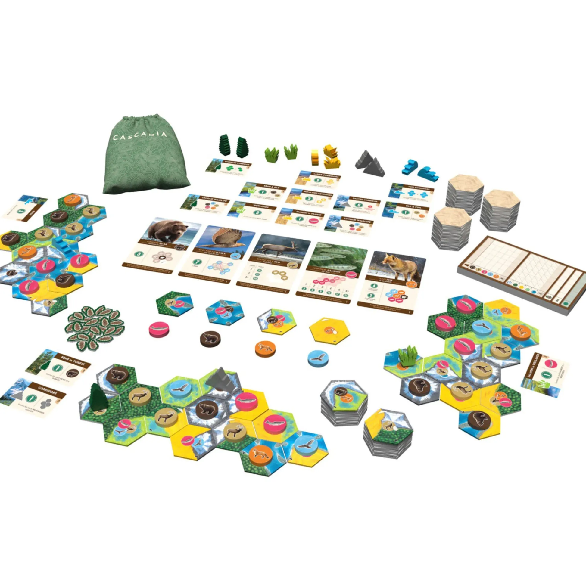 Flat River Group Cascadia Landmarks Expansion Board Game - Puzzle & Tile Placement* Role-Playing Games|Puzzles