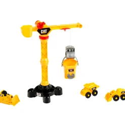 Flat River Group CAT Caterpillar 17" Construction Vehicle Set with Crane, Bulldozer, Hauler & Loader - Toys for Ages 3+* Playsets & Vehicles