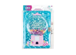 Flat River Group 3C4G Bubble Gum Glitter Locking Journal with Pen - Pink* Crafts & Activities