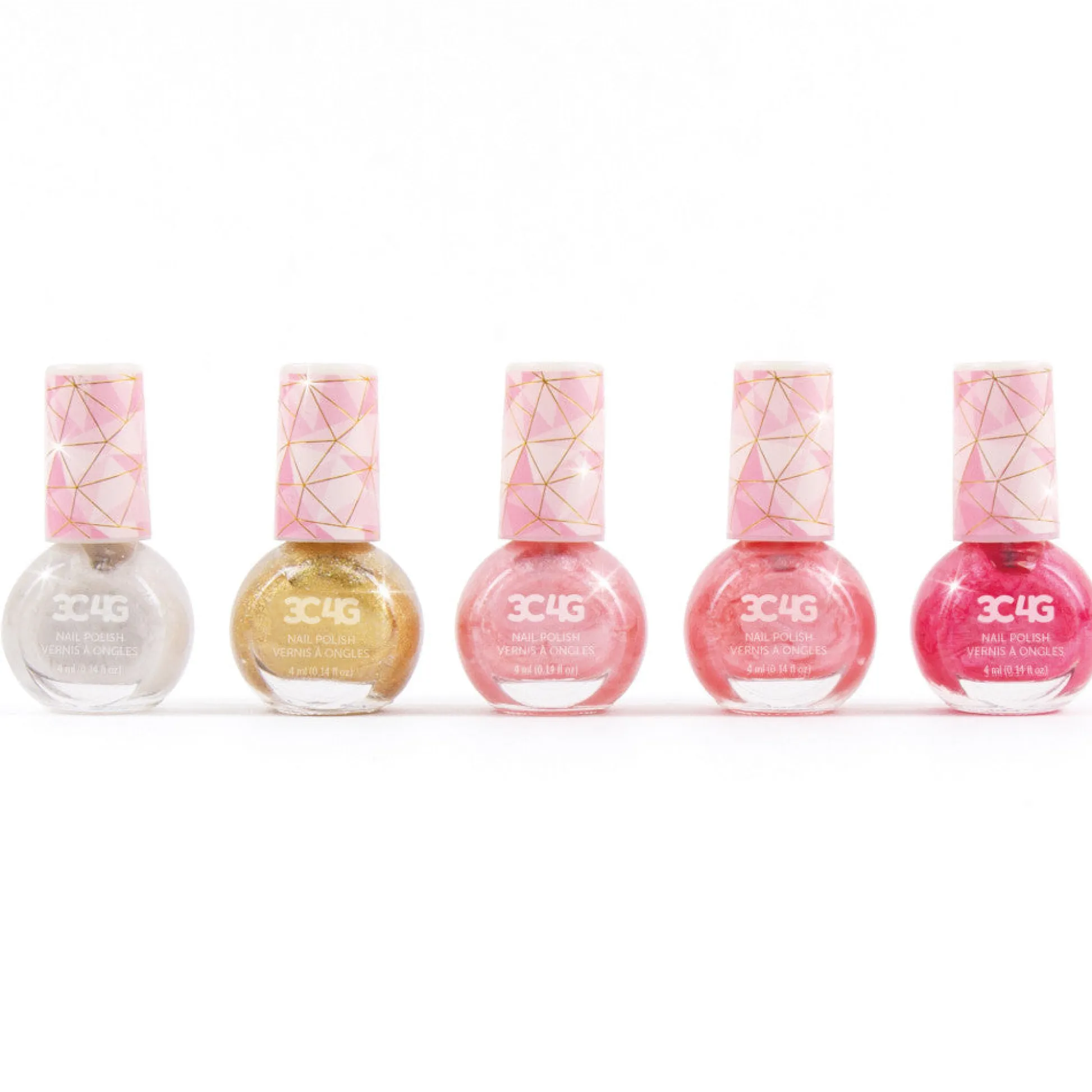 Flat River Group 3C4G Glamorous Nail Polish Set - Pink & Gold Hexagon Collection* Crafts & Activities