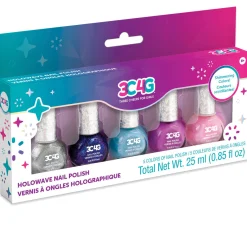 Flat River Group 3C4G Holowave Vibrant Holographic Nail Polish Set - Multi-Color* Drawing, Color & Painting