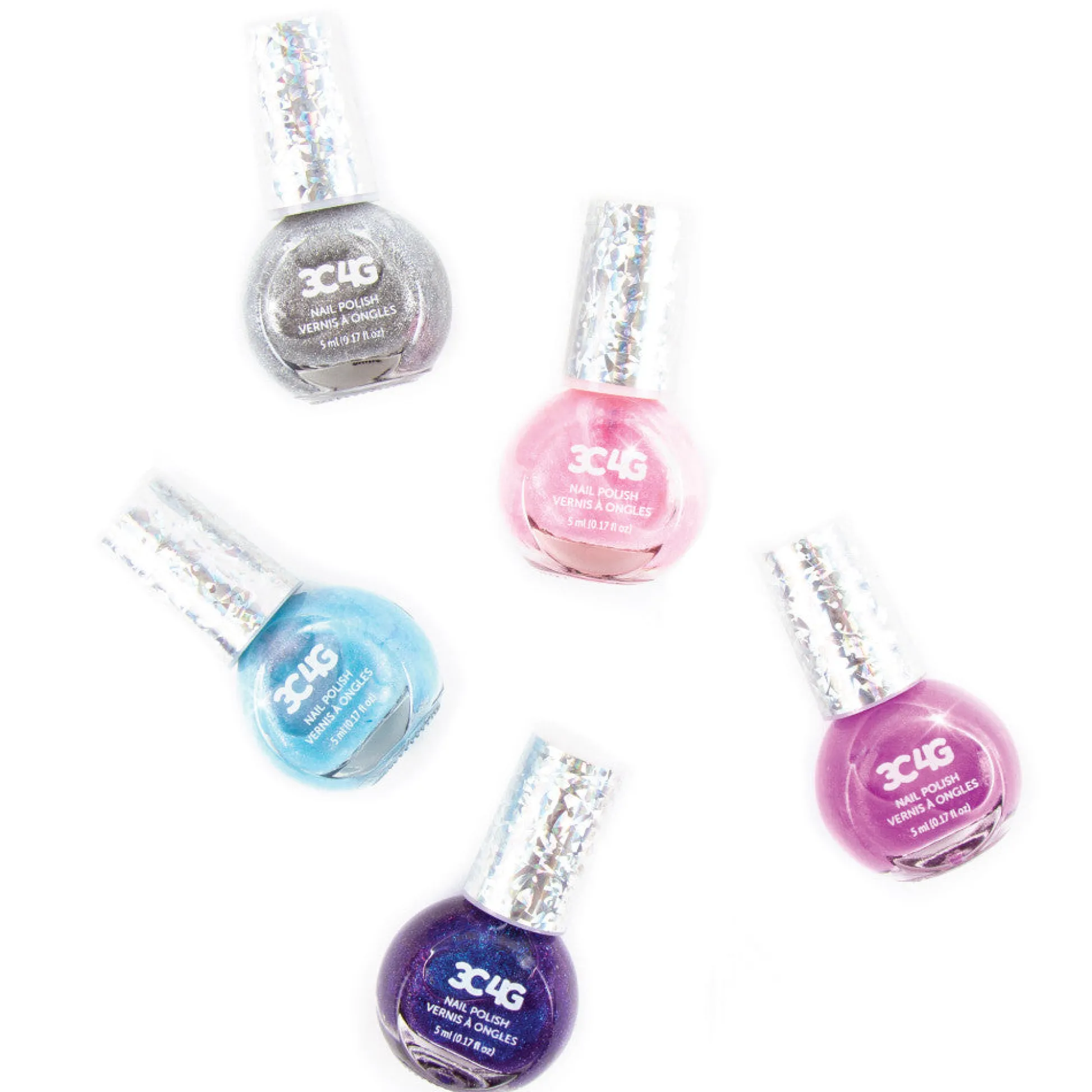 Flat River Group 3C4G Holowave Vibrant Holographic Nail Polish Set - Multi-Color* Drawing, Color & Painting
