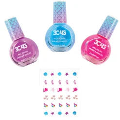 Flat River Group 3C4G Make It Real Mermaid Shimmer Trio Nail Polish Set - Bright Pink, Purple* Crafts & Activities
