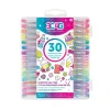Flat River Group 3C4G Vibrant Scented Gel Pens Kit with Snack-Themed Sticker Sheets, 30 Count - Assorted Colors* Drawing, Color & Painting