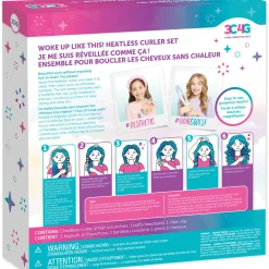 Flat River Group 3C4G: Woke Up Like This! Trendy Heatless Curler Set for Kids - 5pc* Dress Up & Accessories|Dress Up