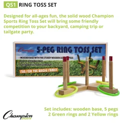 Educators Resource Champion Sports Classic Wooden Ring Toss Game Set* Activities & Games