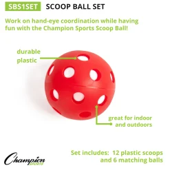 Educators Resource Champion Sports Colorful Scoop Ball Set - Fun Outdoor & Indoor Catch Game* Toy Sports