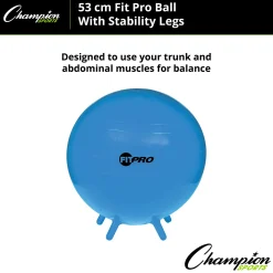 Educators Resource Champion Sports FitPro Stability Leg Ball, 55cm - Royal Blue* Toy Sports