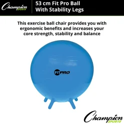 Educators Resource Champion Sports FitPro Stability Leg Ball, 55cm - Royal Blue* Toy Sports