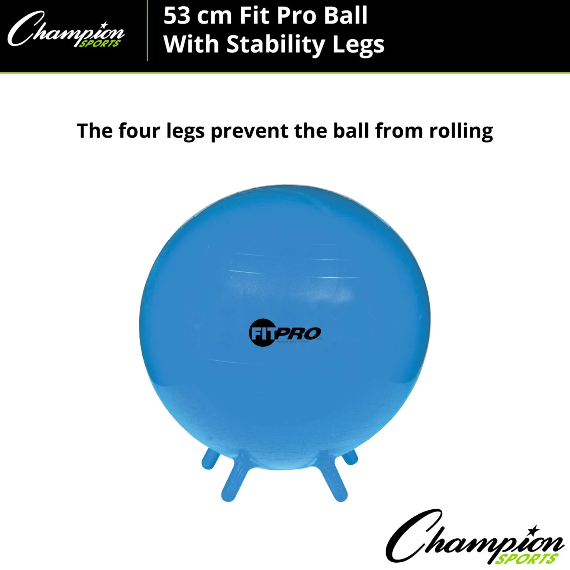 Educators Resource Champion Sports FitPro Stability Leg Ball, 55cm - Royal Blue* Toy Sports