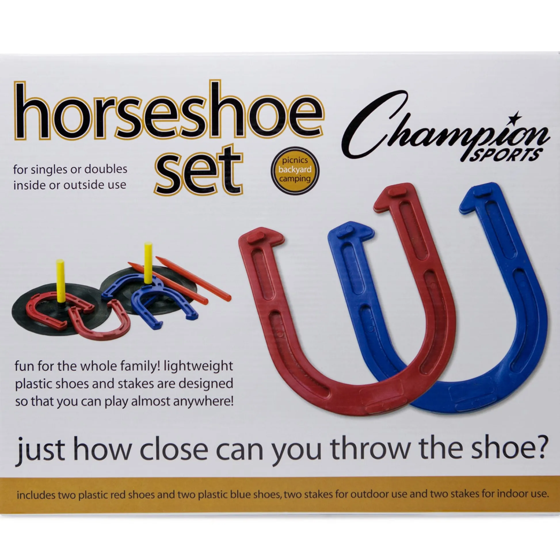 Educators Resource Champion Sports Indoor-Outdoor Rubber Horseshoe Game Set* Toy Sports