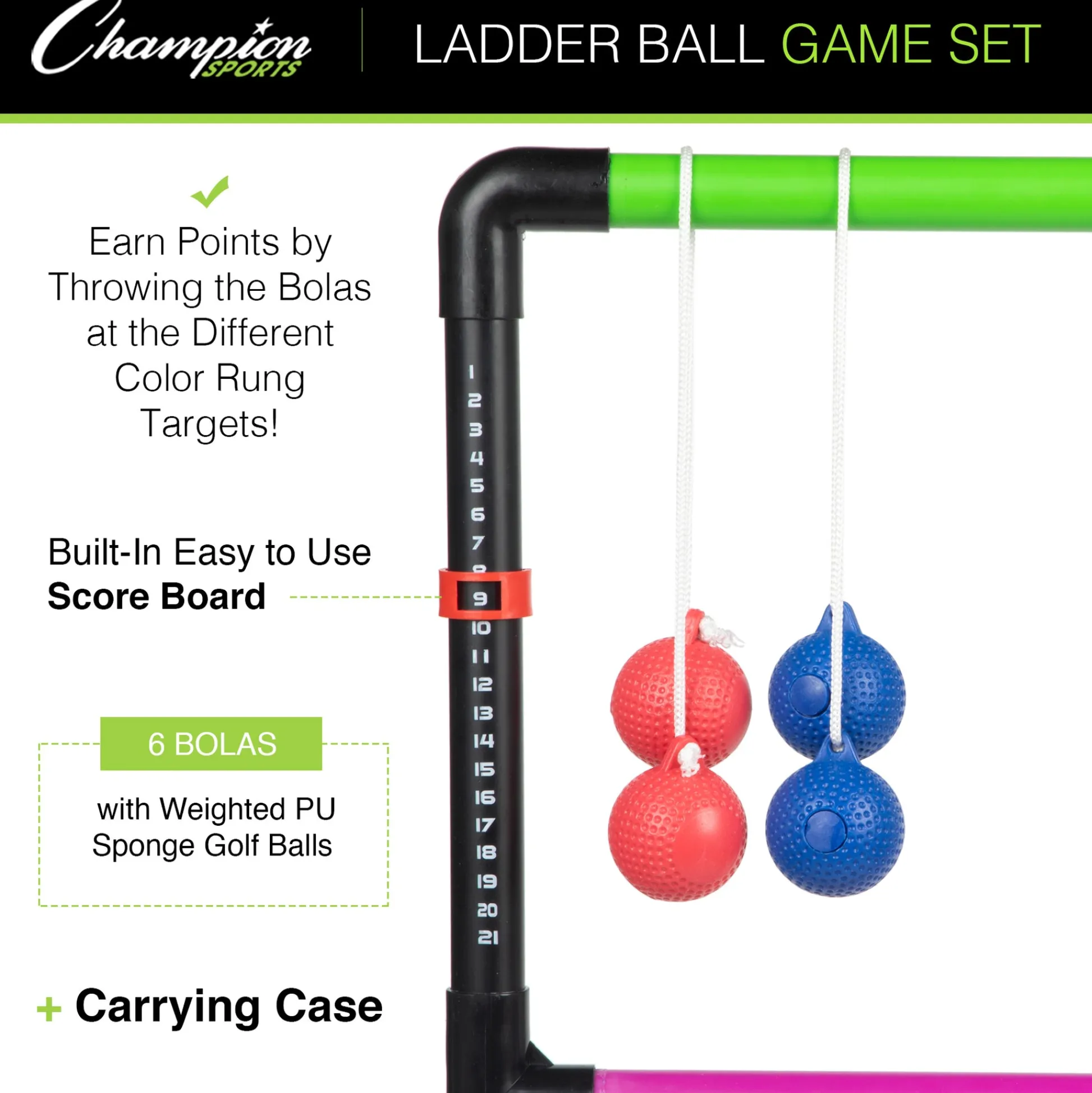 Educators Resource Champion Sports Ladder Ball Game Set - Outdoor Fun for All Ages* Toy Sports