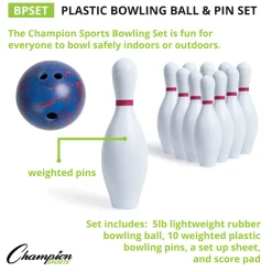 Educators Resource Champion Sports Swirl Bowling Set with Lightweight Ball & Pins* Toy Sports