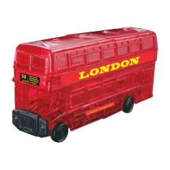AreYouGame Charming London Bus 3D Crystal Puzzle - Radiant Red, 53 Pieces* Puzzles