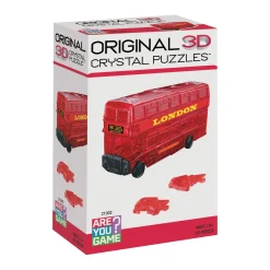 AreYouGame Charming London Bus 3D Crystal Puzzle - Radiant Red, 53 Pieces* Puzzles